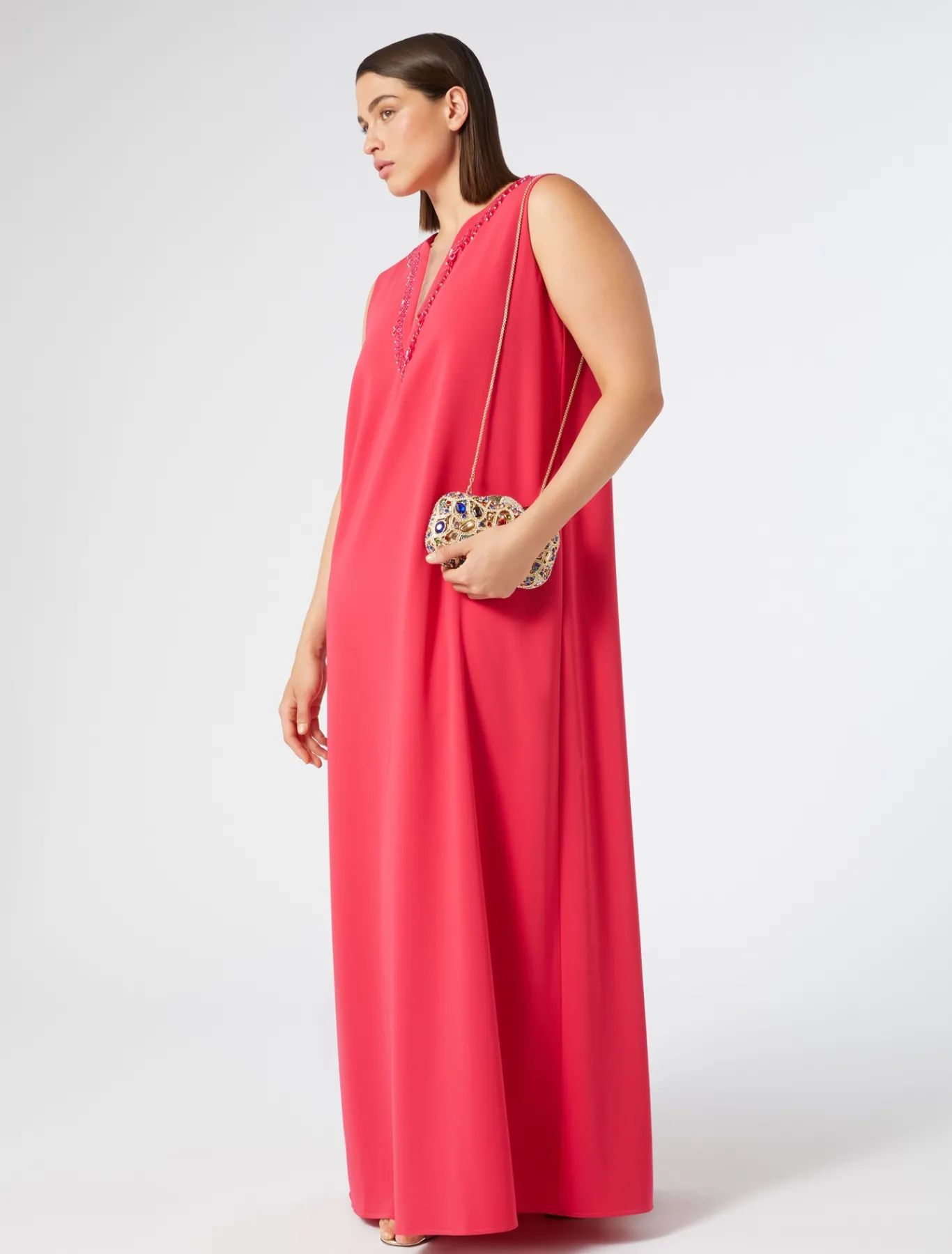 Marina Rinaldi Robe en cady triacétate FUCHSIA Online