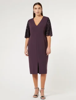 Marina Rinaldi Robe en cady triacétate BORDEAUX Best