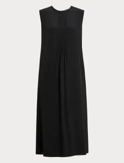 Marina Rinaldi Robe en crêpe de Chine de soie NOIR Fashion