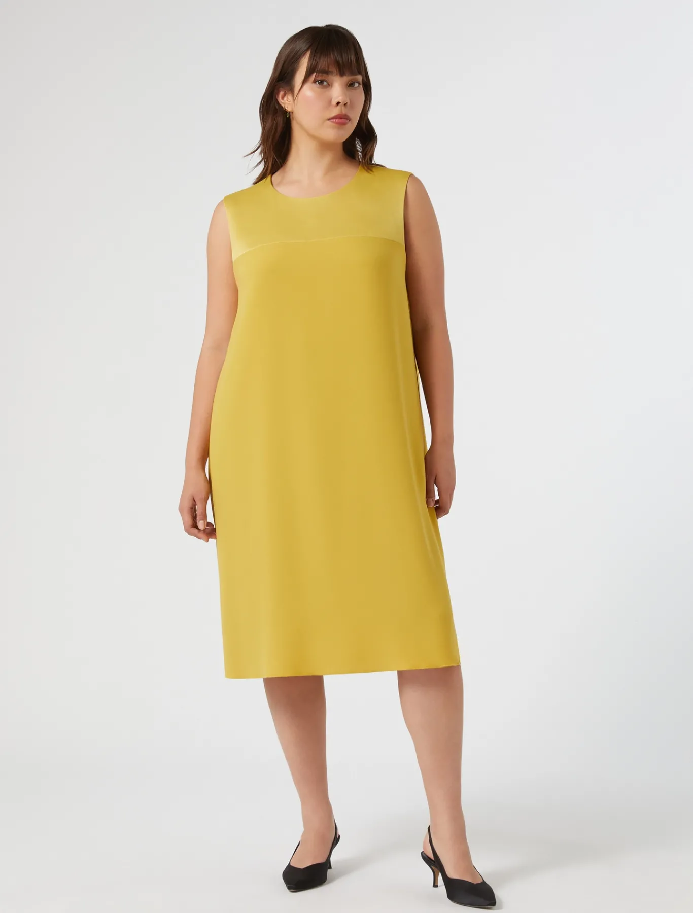 Marina Rinaldi Robe en crêpe envers satin OR Hot