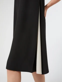 Marina Rinaldi Robe en crêpe envers satin NOIR Clearance