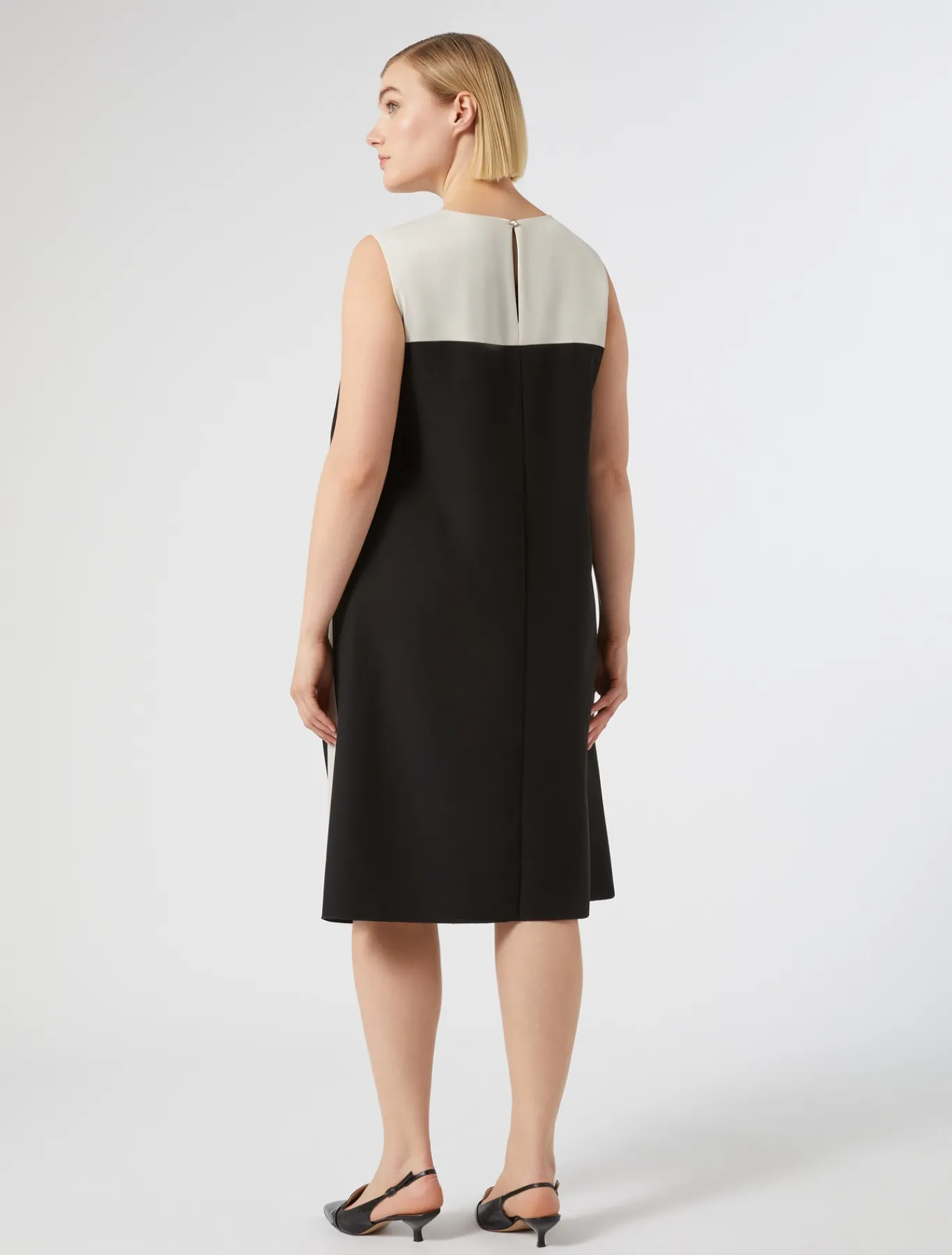 Marina Rinaldi Robe en crêpe envers satin NOIR Clearance