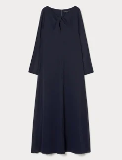 Marina Rinaldi Robe en crêpe georgette BLEUNUIT Sale