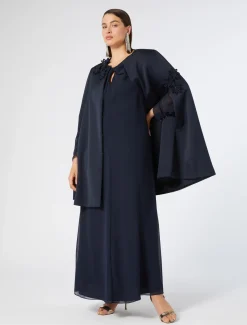 Marina Rinaldi Robe en crêpe georgette BLEUNUIT Sale