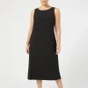 Marina Rinaldi Robe en crêpe satin NOIR Outlet