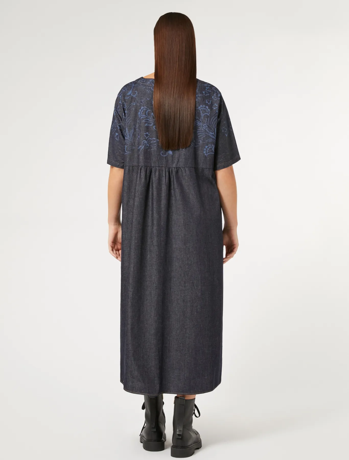 Marina Rinaldi Robe en denim avec broderie BLEU Hot