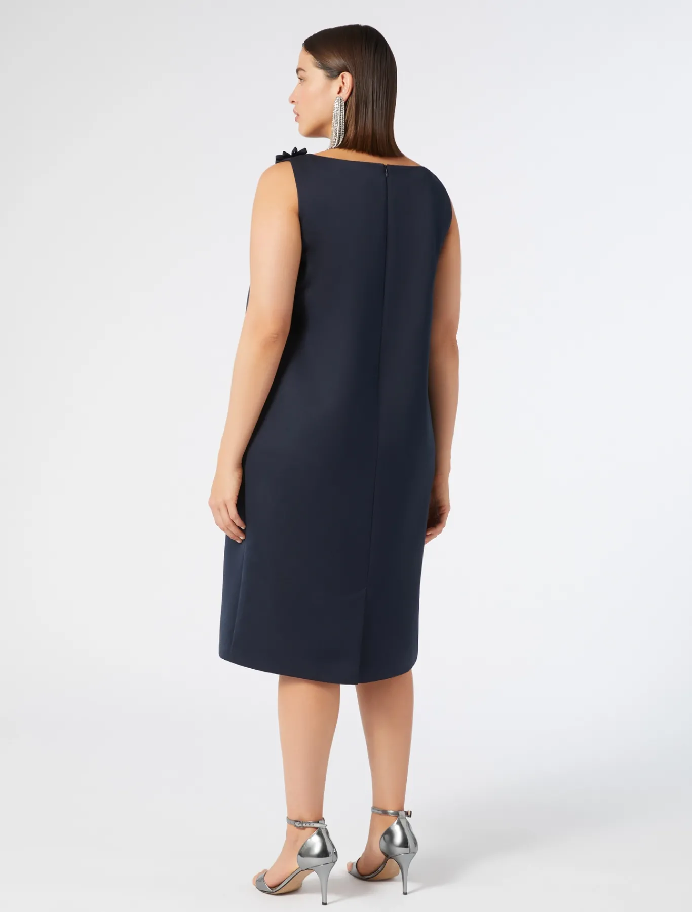 Marina Rinaldi Robe en duchesse avec broderie BLEUNUIT Fashion