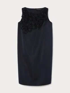 Marina Rinaldi Robe en duchesse avec broderie BLEUNUIT Fashion