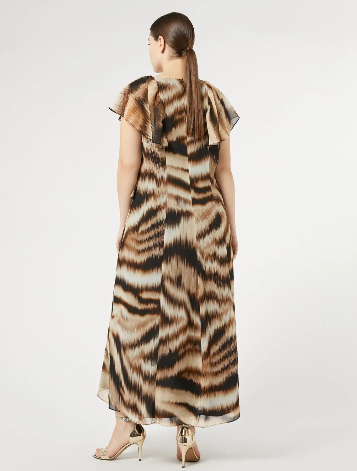 Marina Rinaldi Robe en georgette NOIR Sale