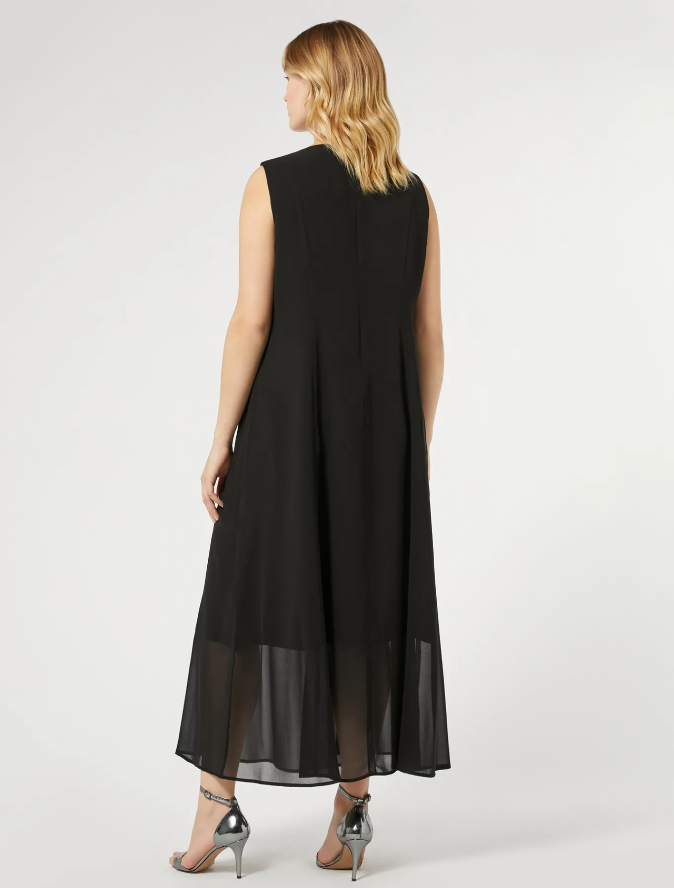 Marina Rinaldi Robe en georgette NOIR Online