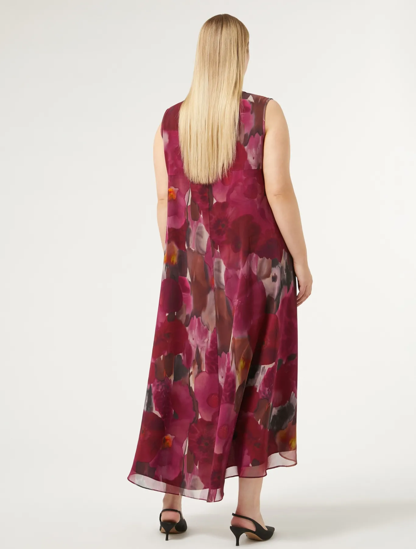 Marina Rinaldi Robe en georgette RUBIS Clearance
