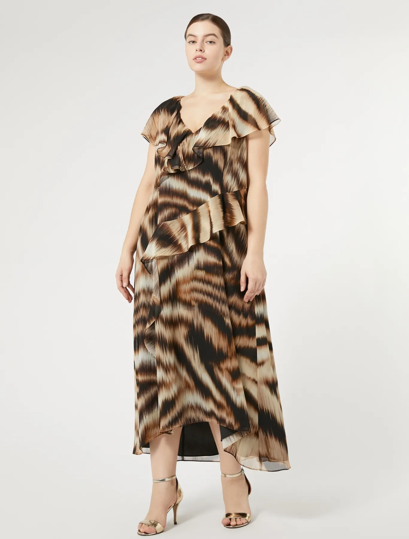 Marina Rinaldi Robe en georgette NOIR Sale