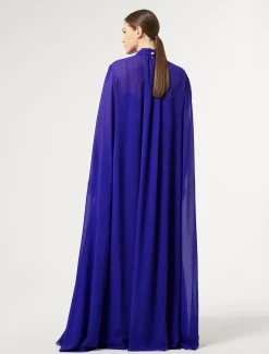 Marina Rinaldi Robe en georgette de soie VIOLET New