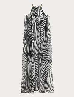 Marina Rinaldi Robe en georgette de soie NOIR Outlet