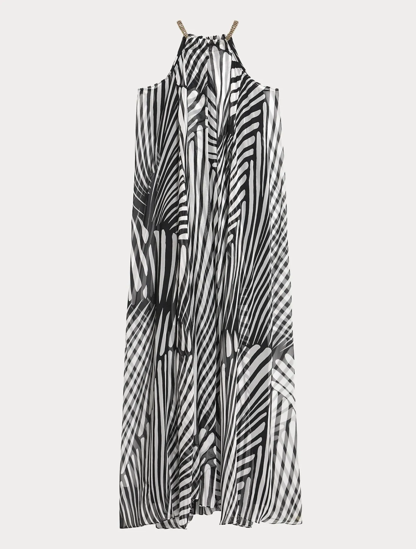 Marina Rinaldi Robe en georgette de soie NOIR Outlet