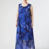 Marina Rinaldi Robe en georgette imprimée BLEUNUIT Hot