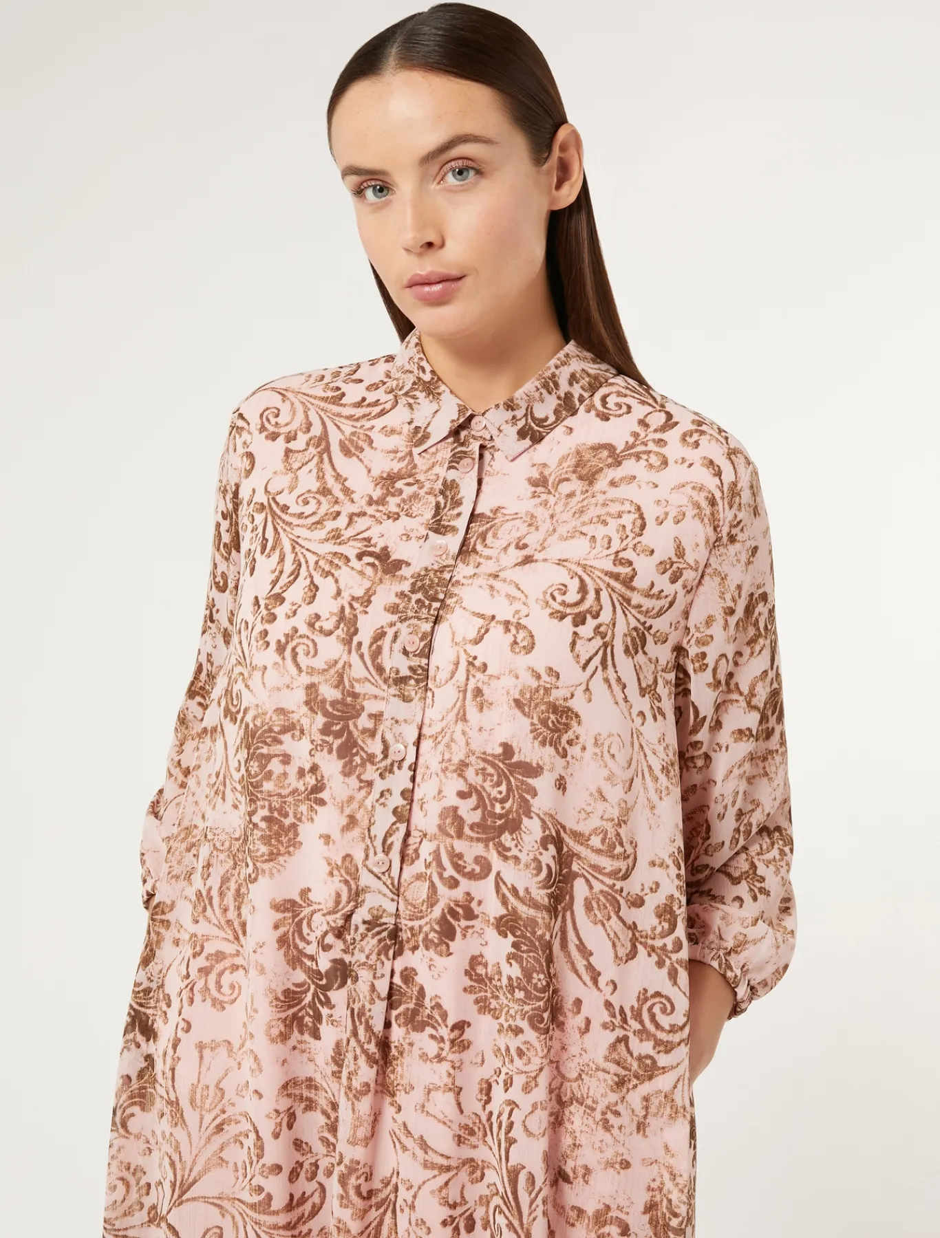 Marina Rinaldi Robe en georgette imprimée VIEUXROSE Fashion