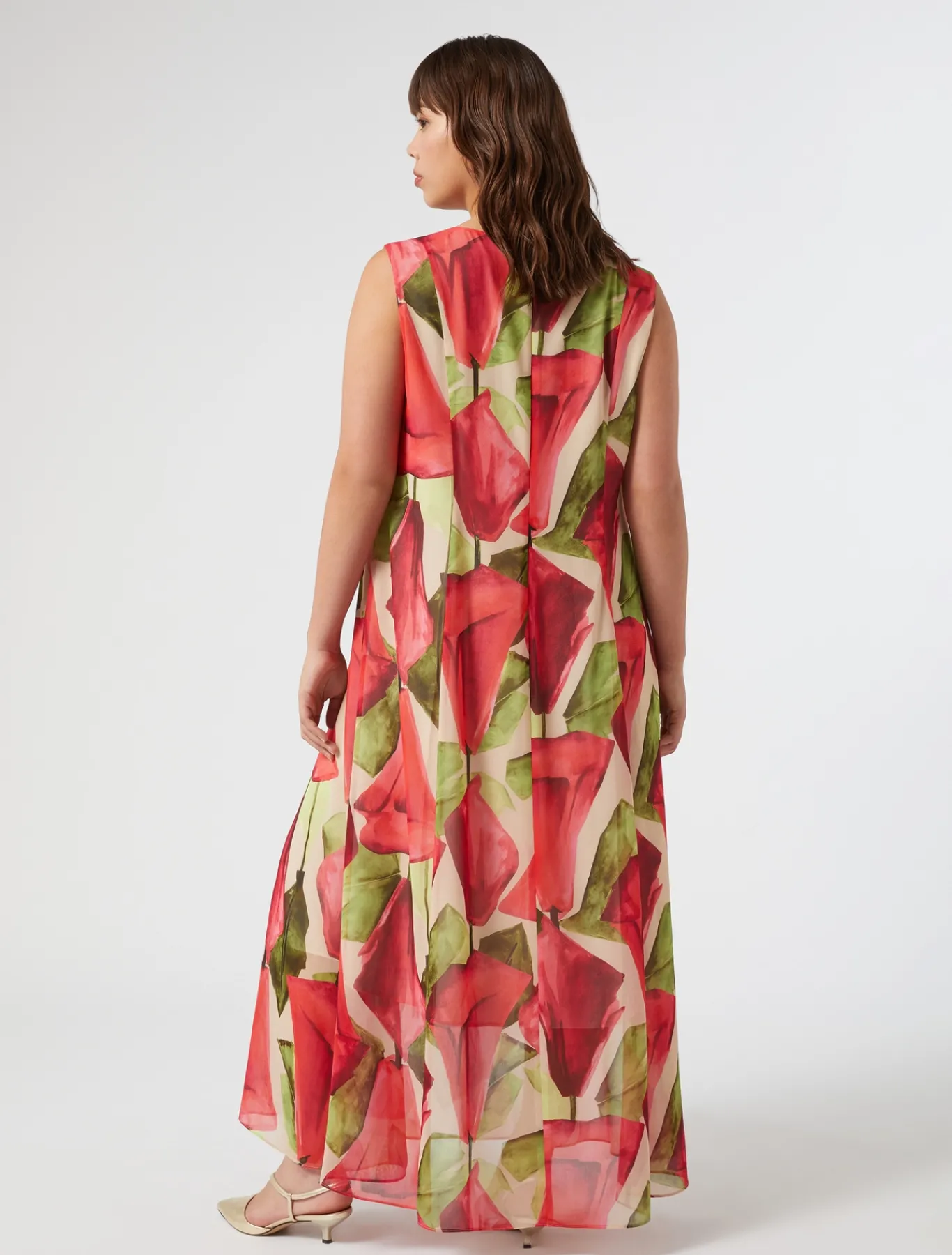 Marina Rinaldi Robe en georgette imprimée ROSE Best