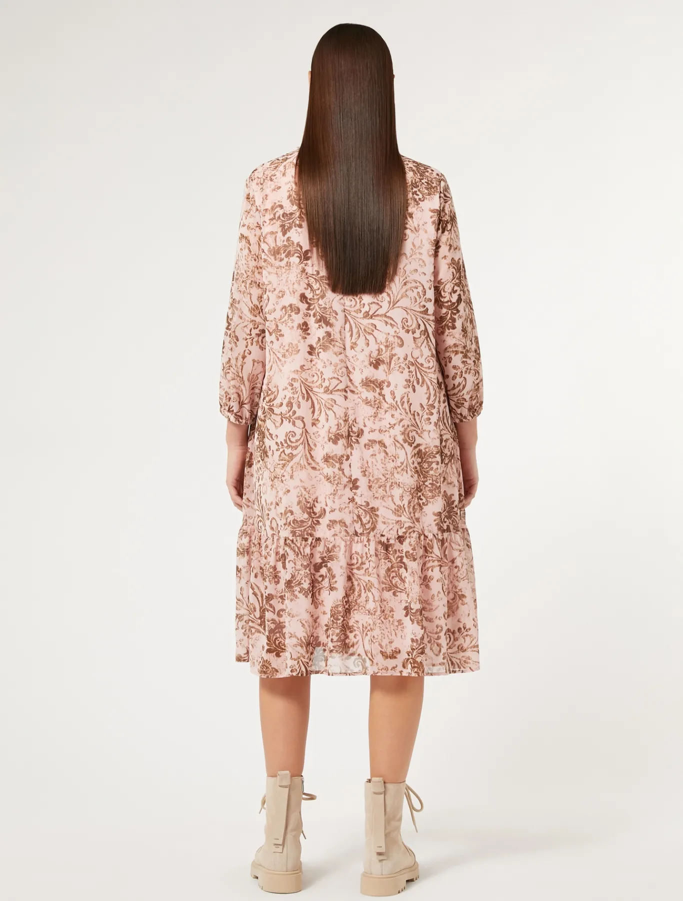 Marina Rinaldi Robe en georgette imprimée VIEUXROSE Fashion