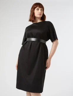 Marina Rinaldi Robe en jersey NOIR Outlet