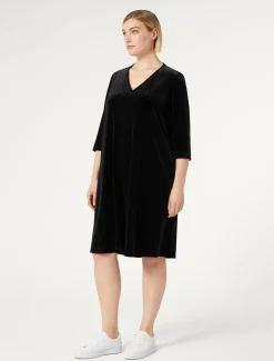 Marina Rinaldi Robe en jersey de velours NOIR Hot