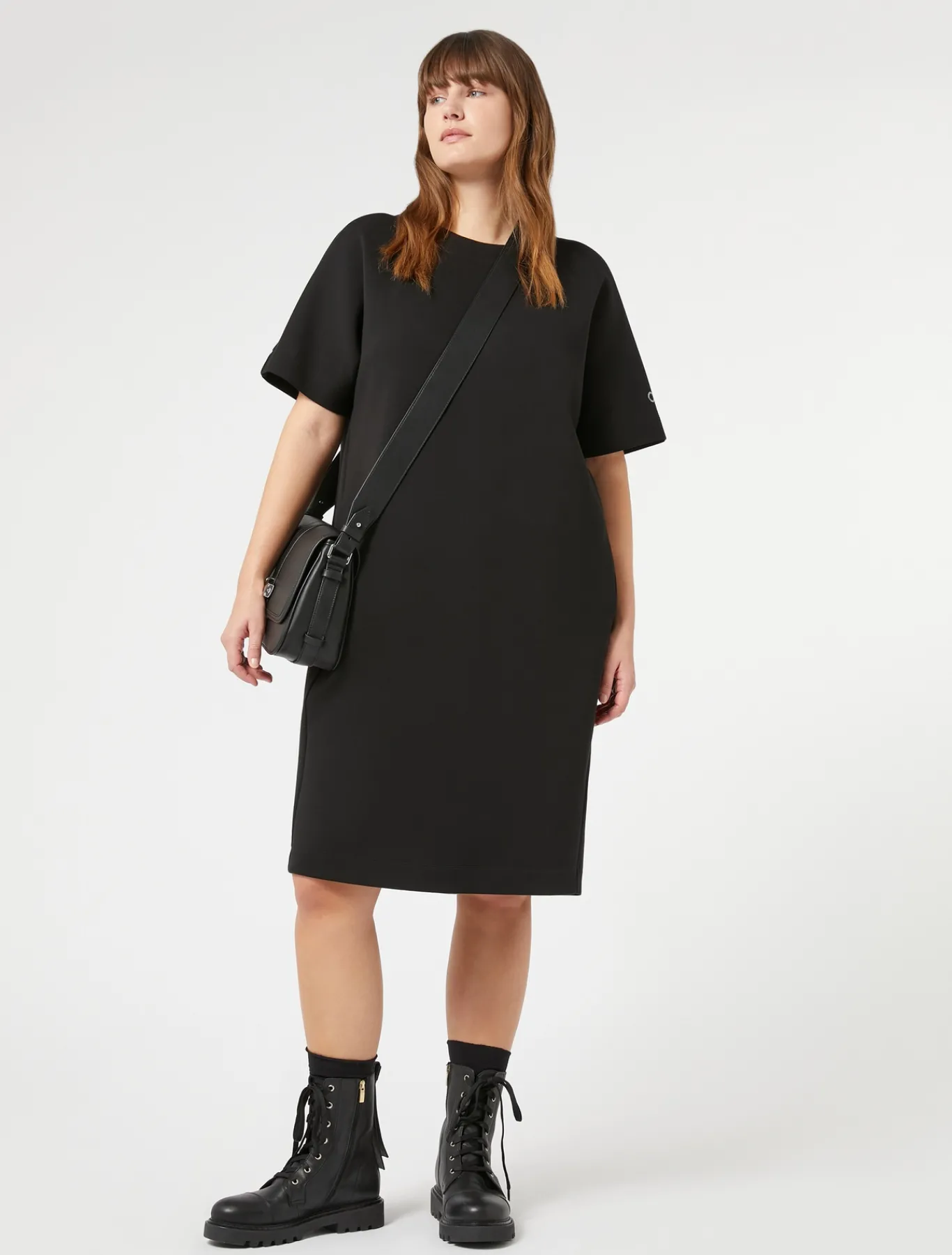 Marina Rinaldi Robe en jersey double NOIR Outlet
