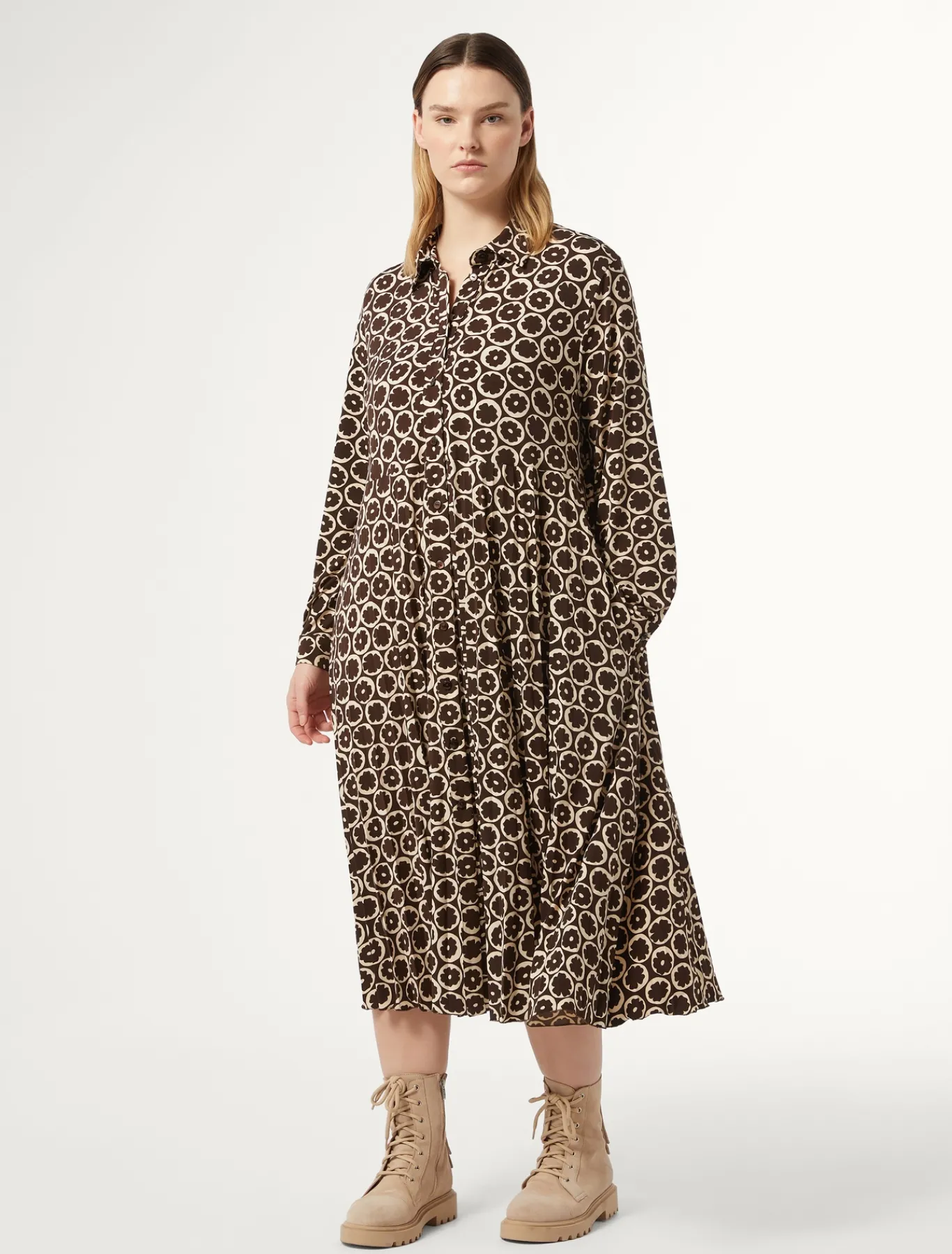 Marina Rinaldi Robe en jersey imprimé BRUN Fashion