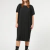 Marina Rinaldi Robe en jersey plissé NOIR Sale