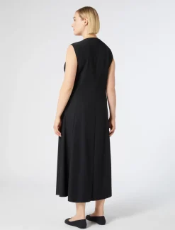 Marina Rinaldi Robe en jersey technique NOIR Best