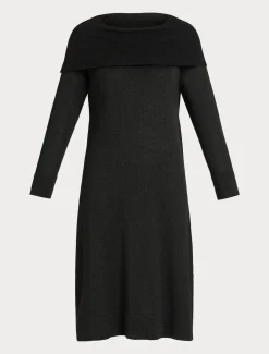 Marina Rinaldi Robe en laine et lurex NOIR Clearance