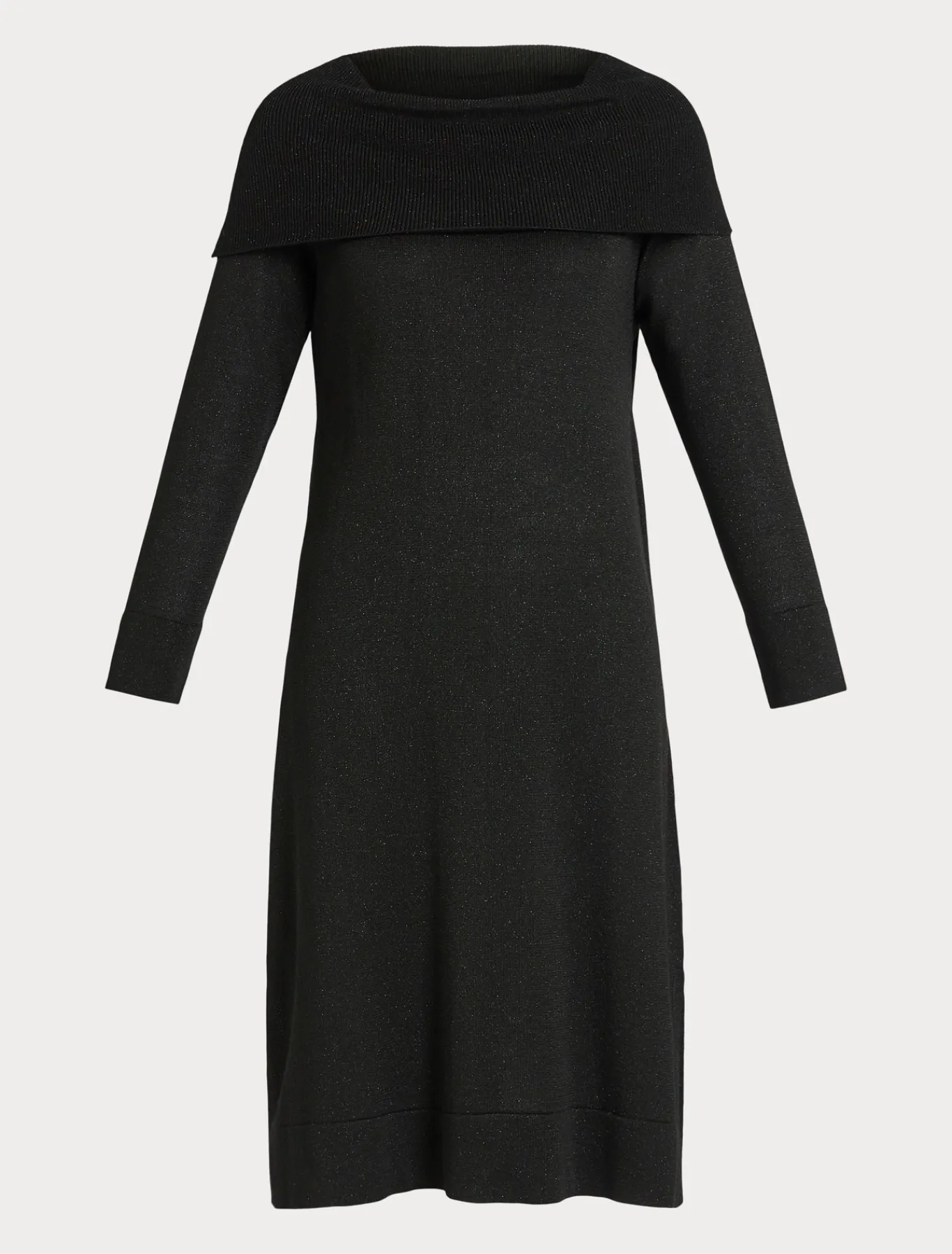 Marina Rinaldi Robe en laine et lurex NOIR Clearance