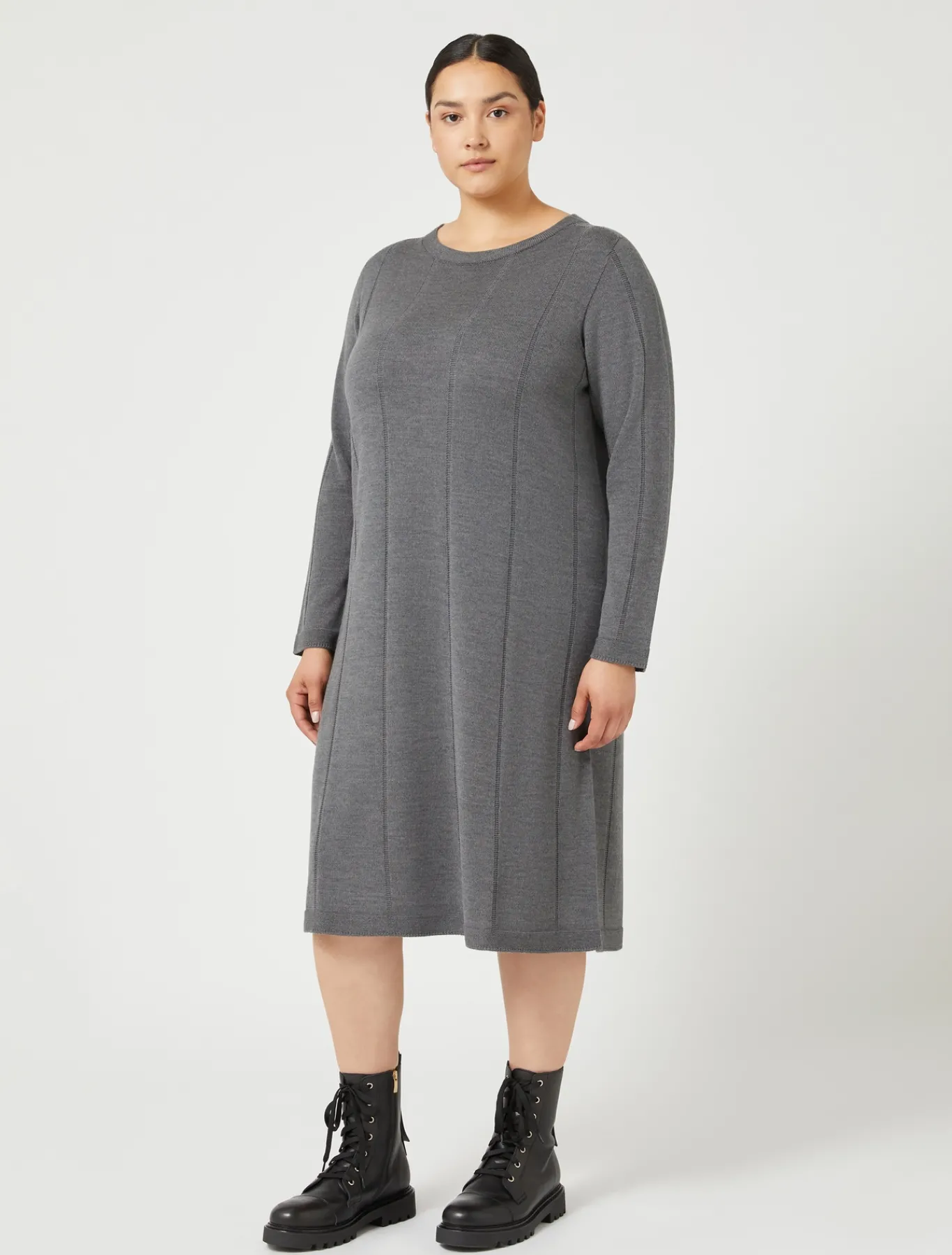 Marina Rinaldi Robe en laine mélangée GRISBLEU Best