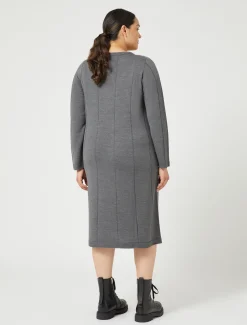 Marina Rinaldi Robe en laine mélangée GRISBLEU Best