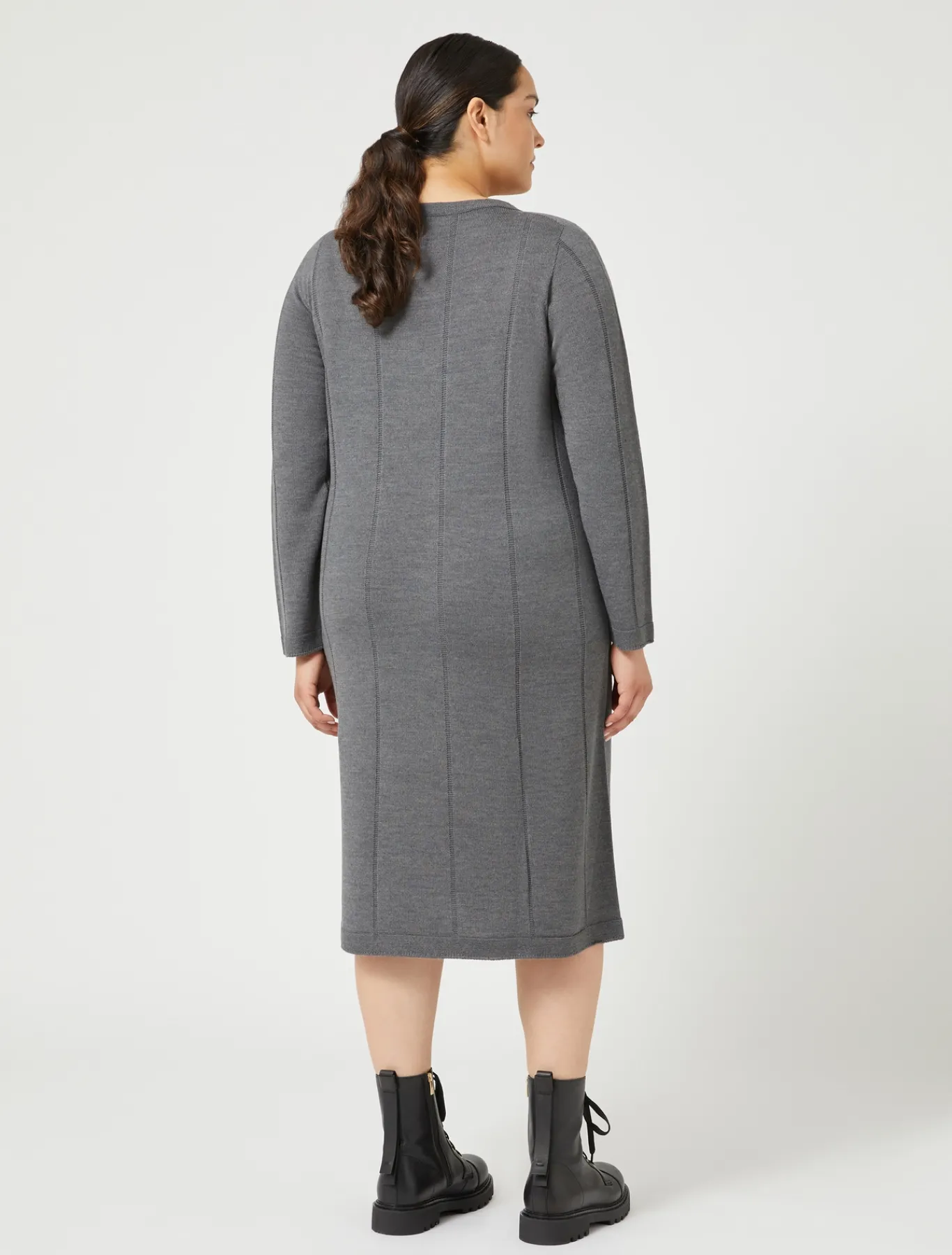 Marina Rinaldi Robe en laine mélangée GRISBLEU Best
