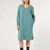 Marina Rinaldi Robe en molleton de coton stretch VERTSAUGE Clearance