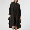 Marina Rinaldi Robe en popeline et dentelle sangallo NOIR Sale