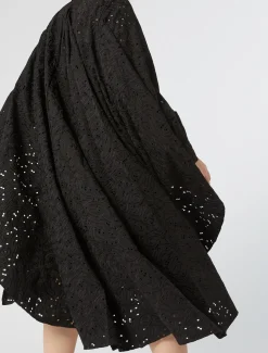 Marina Rinaldi Robe en popeline et dentelle sangallo NOIR Sale