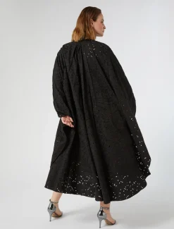 Marina Rinaldi Robe en popeline et dentelle sangallo NOIR Sale