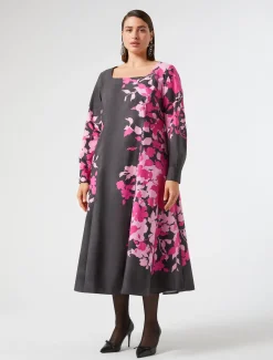 Marina Rinaldi Robe en popeline imprimée NOIR Sale