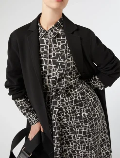 Marina Rinaldi Robe en popeline imprimée NOIR Outlet
