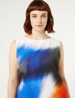 Marina Rinaldi Robe en popeline imprimée BLANC Sale