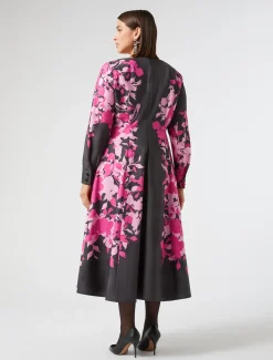 Marina Rinaldi Robe en popeline imprimée NOIR Sale