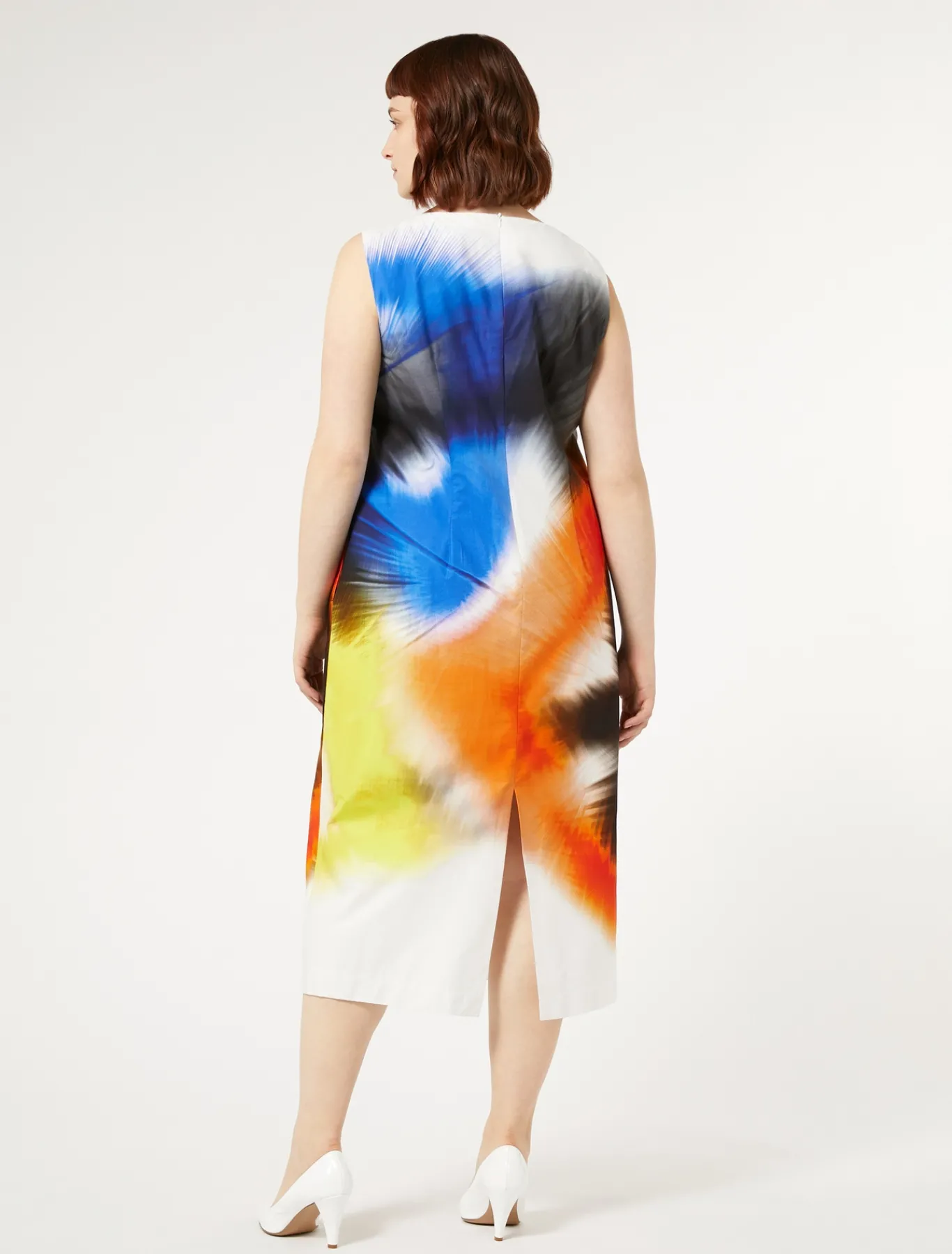 Marina Rinaldi Robe en popeline imprimée BLANC Sale