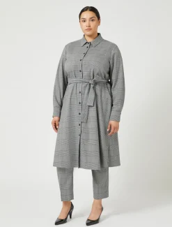 Marina Rinaldi Robe en prince-de-Galles NOIR Best