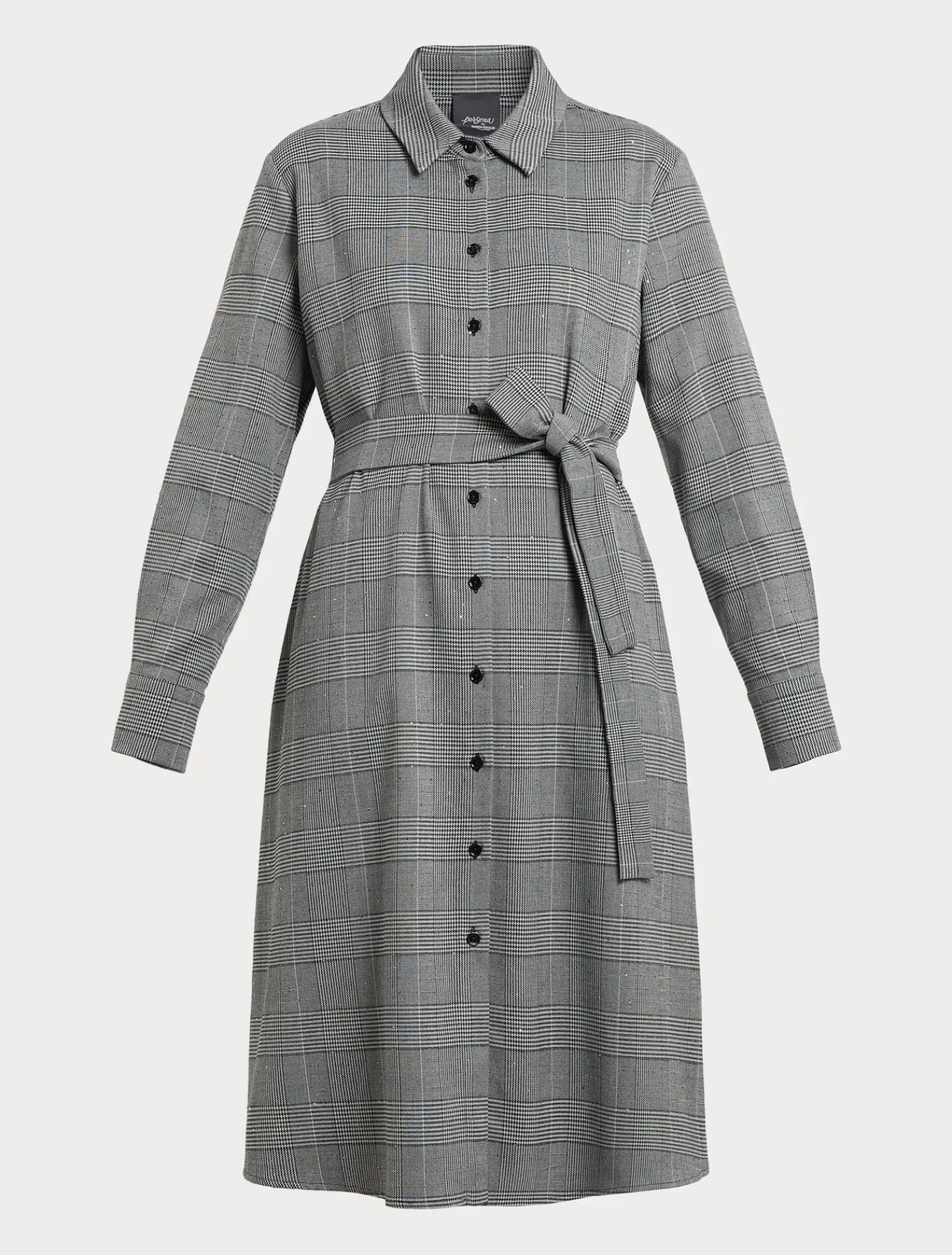 Marina Rinaldi Robe en prince-de-Galles NOIR Best