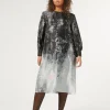 Marina Rinaldi Robe en satin de soie GRISFONCE Outlet