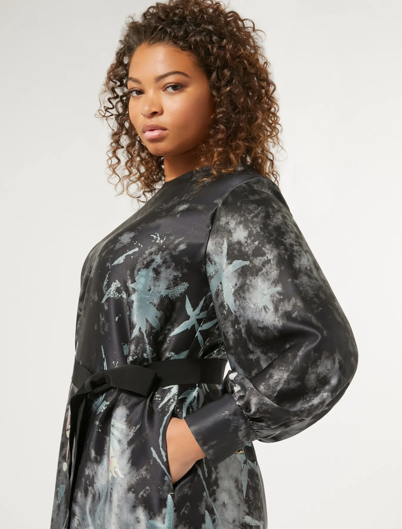Marina Rinaldi Robe en satin de soie GRISFONCE Outlet