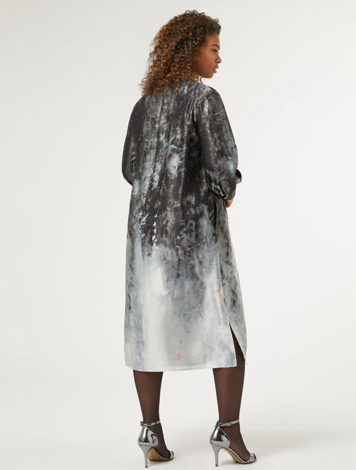 Marina Rinaldi Robe en satin de soie GRISFONCE Outlet