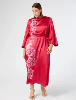 Marina Rinaldi Robe en satin de soie FUCHSIA Fashion
