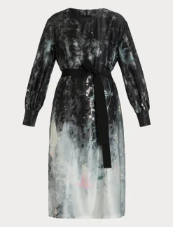 Marina Rinaldi Robe en satin de soie GRISFONCE Outlet